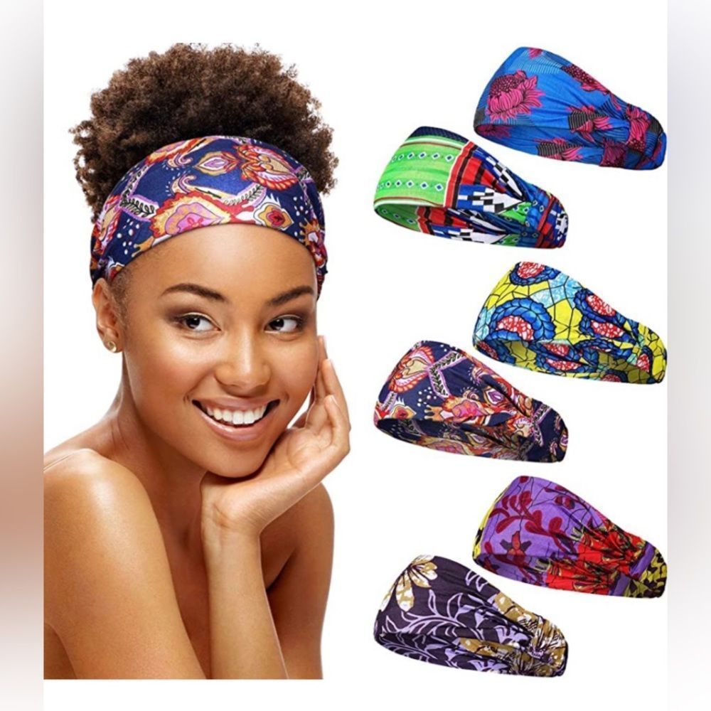 6 Pieces African Headband Boho Print Headband​​
